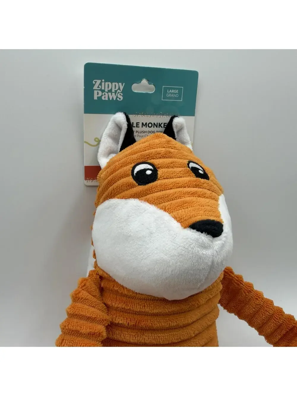 ZippyPaws Squeaky Plush Dog Toy Large Crinkle Fox ZPC-0010 Zippy Paws
